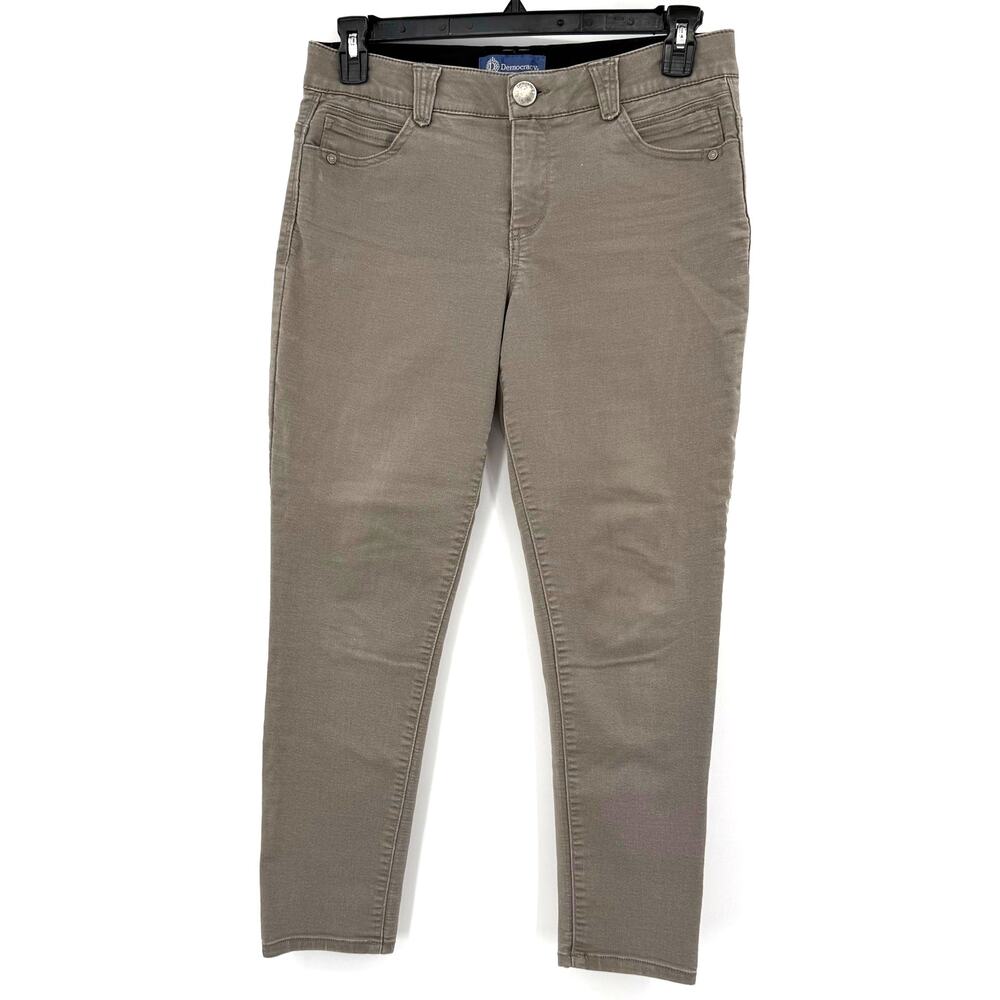 Democracy Size 10 'Ab'solution Tan Brown Pants Skinny Fit Style‎